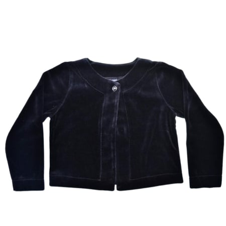Bolero, cardigane si pulovere fete - Bolero cu maneca lunga, din catifea, pentru fete, Atut 0539N-98, Negru