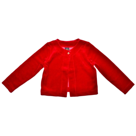 Bolero cu maneca lunga, din catifea, pentru fete, Atut 0539R, Rosu [1]