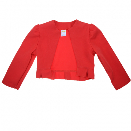 Îmbrăcăminte fete - Bolero cu maneca lunga pentru fete Tylkomet TKM-5, Rosu