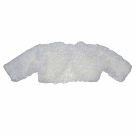 Bolero elegant din blanita pentru fete Mini Junior BLO-MJ1, Alb [1]
