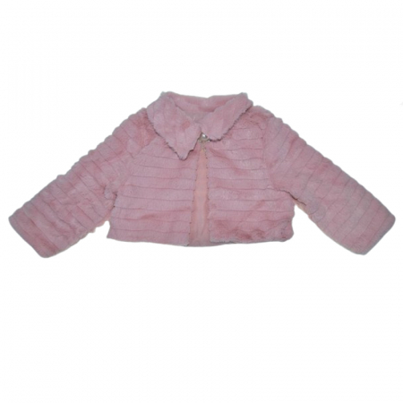 Îmbrăcăminte fete - Bolero elegant din blanita pentru fete Mini Junior BLO-MJ3, Roz