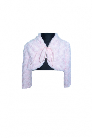 Bolero elegant din blanita pentru fete Sarum SR01-110-cm, Roz [3]