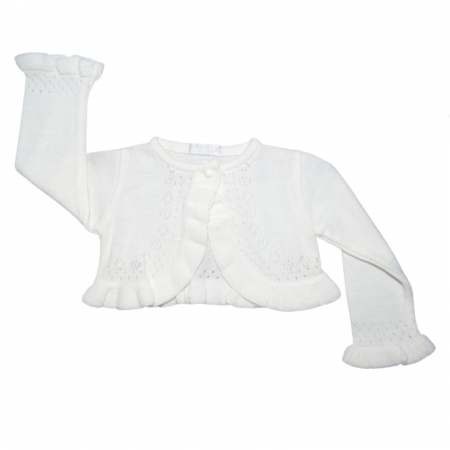 Bolero, cardigane si pulovere fete - Bolero elegant pentru fete Baby Club Christopher 4785C-80-cm, Crem
