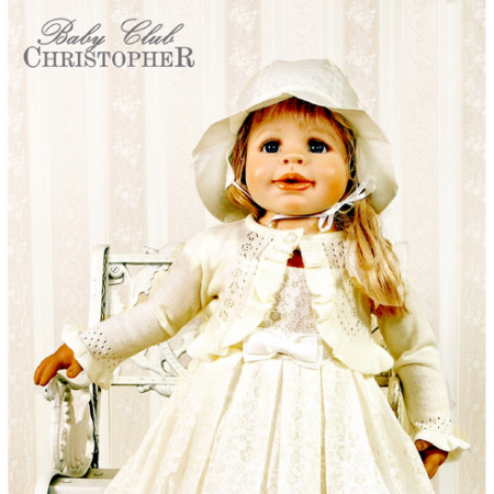 Bolero elegant pentru fete Baby Club Christopher 4785C-80-cm, Crem [3]