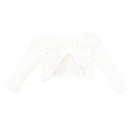 Îmbrăcăminte fete - Bolero elegant pentru fete Christopher Baby Club 3870-68-cm, Alb