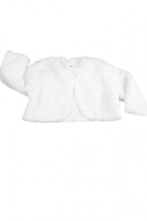 Bolero, cardigane si pulovere fete - Bolero elegant pentru fete NN BFN-A2, Alb, 80 cm