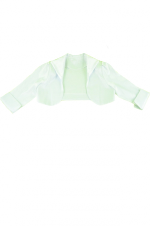 Bolero, cardigane si pulovere fete - Bolero elegant pentru fete Mini Junior BLR BLR 12-116-cm, Alb