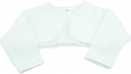Îmbrăcăminte fete - Bolero elegant pentru fete Mini Junior BLR55A-86-cm, Alb