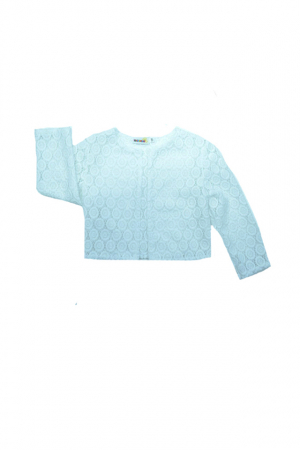 Bolero, cardigane si pulovere fete - Bolero elegant pentru fete Pandanam PDM1-128-cm, Alb