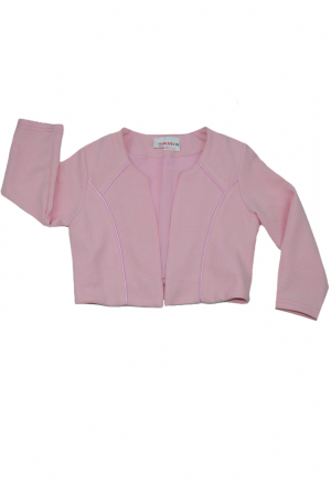 Îmbrăcăminte fete - Bolero maneca lunga pentru fete Mariatex MRXR-128-cm, Roz