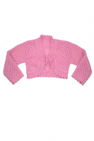 Bolero maneca lunga pentru fete Mini Junior BTE74-98-cm, Roz [0]