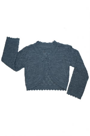 Bolero, cardigane si pulovere fete - Bolero maneca lunga pentru fete Mini Junior BTE75-110-cm, Gri