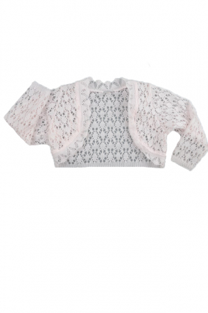 Îmbrăcăminte fete - Bolero maneca lunga pentru fete SZAFA BFN-R2-62-cm, Roz