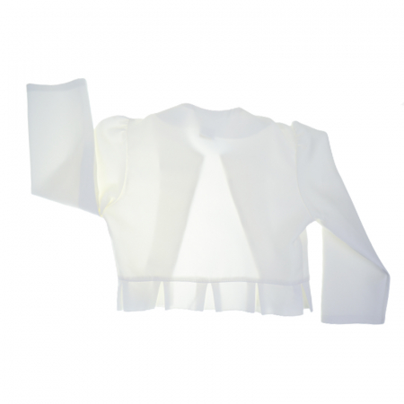 Bolero maneca lunga pentru fete Tylkomet TKM-1, Alb [1]