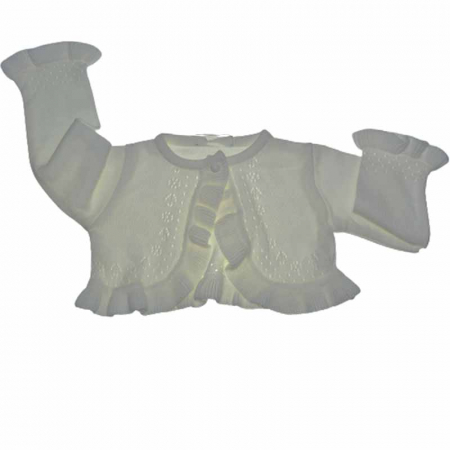 Îmbrăcăminte fete - Bolero pentru fete Mini Junior  2605BEC, Crem