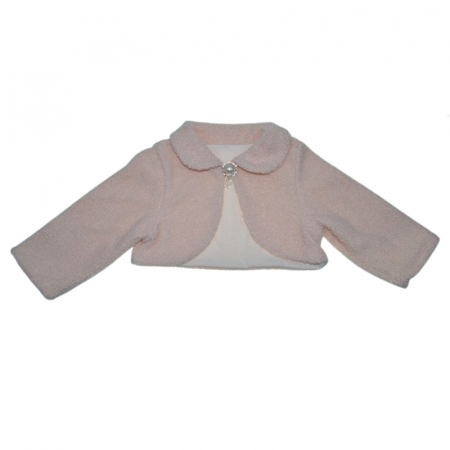 Bolero, cardigane si pulovere fete - Bolero pentru fete Mini Junior BLO-MJ6, Roz