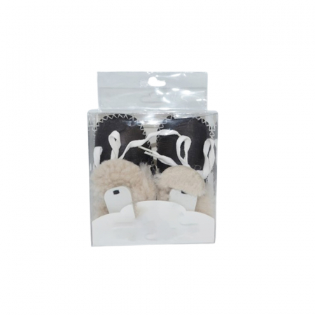 Botosei din piele, imblaniti pentru bebelusi, Mini Junior, BTSBBMJ-1, Negru [2]