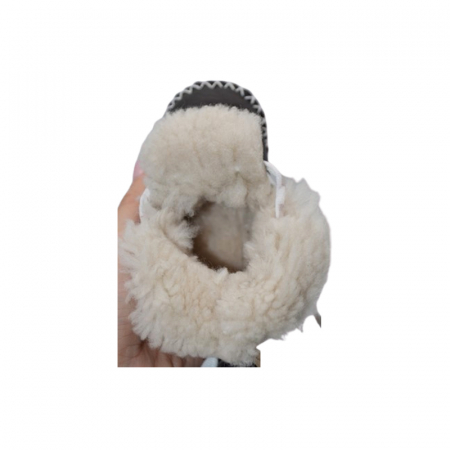 Botosei din piele, imblaniti pentru bebelusi, Mini Junior, BTSBBMJ-1, Negru [3]