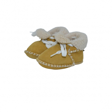 Botosei bebelusi - Botosei din piele, imblaniti pentru bebelusi, Mini Junior, BTSBBMJ-2, Galben