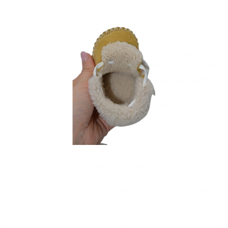 Botosei din piele, imblaniti pentru bebelusi, Mini Junior, BTSBBMJ-2, Galben [3]