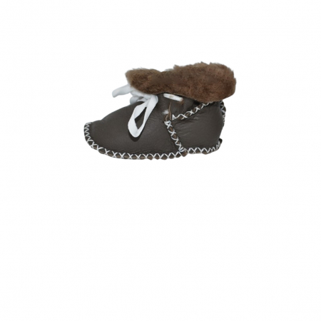 Botosei din piele, imblaniti pentru bebelusi, Mini Junior, BTSBBMJ-3, Maro [1]