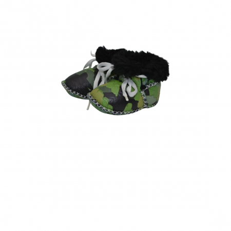 Botosei bebelusi - Botosei din piele, imblaniti pentru bebelusi, Mini Junior, BTSBBMJ-4, Verde