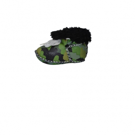 Botosei din piele, imblaniti pentru bebelusi, Mini Junior, BTSBBMJ-4, Verde [2]