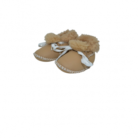 Botosei bebelusi - Botosei din piele, imblaniti pentru bebelusi, Mini Junior, BTSBBMJ-5, Bej