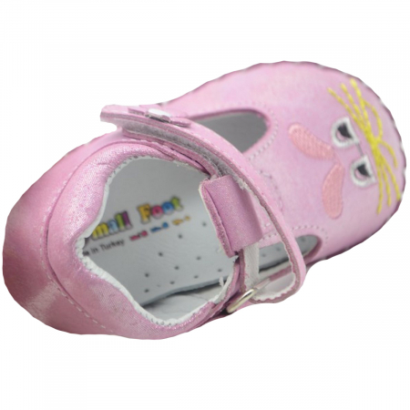 Pantofi din piele pentru fete Small Foot SMFT7F-18, Roz [2]