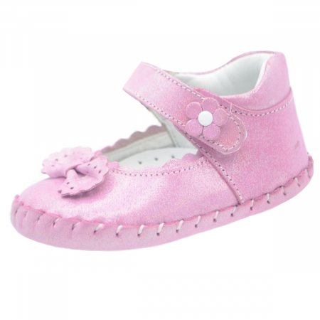 Pantofi fete - Pantofi din piele pentru fete Small Foot SMFT8F-21, Roz