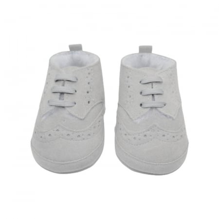 Botosei bebelusi - Botosei eleganti imblaniti pentru baieti Christopher Baby Club KOD-4877-G, Gri