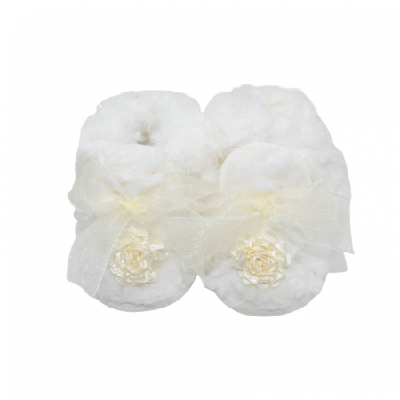 Botosei bebelusi - Botosei eleganti imblaniti pentru fete Christopher Baby Club KOD-3412, Alb
