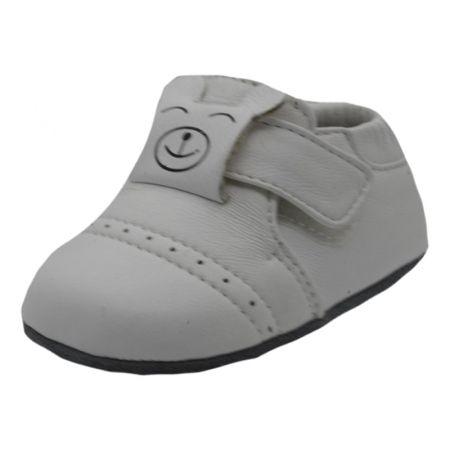 Pantofi cu siret si scai baieti - Pantofi pentru baieti Mini Junior BTT-31-17, Alb