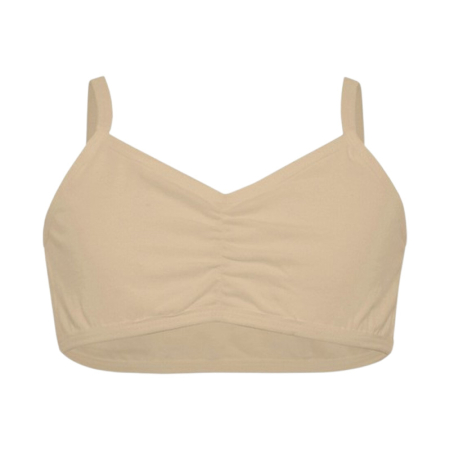 Lenjerie intima - Bustiera, sutien cu bretele subtiri, din bumbac, pentru fete, Marcinkowski 1809B, Bej