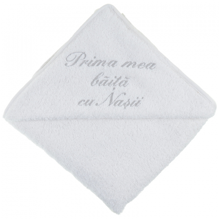 Prosoape - Prosop cu gluga 75 x 75 cm Confort Family VF-648872, Alb