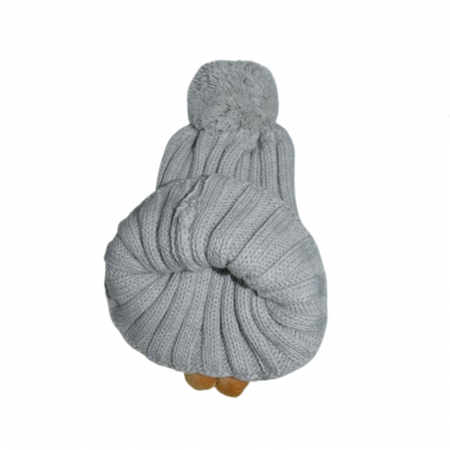 Caciula cu ursulet de plus detasabil Mini Junior CLA-MJ9, Gri [1]