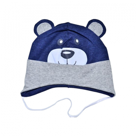 Căciuli băieți primăvară, toamnă și iarnă - Caciula din bumbac, pentru baieti, Mini Junior CABMJ1303-16, Bleumarin