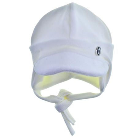 Caciuli si palarii de vara baieti - Caciula din bumbac si catifea, pentru copii, Mini Junior C1811A3, Alb