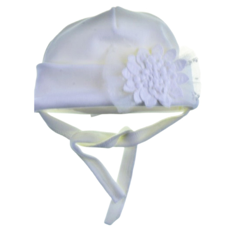 Caciuli fete - Caciula din catifea si bumbac, cu 2 straturi, pentru fete, Mini Junior C1811A10-38, Alb