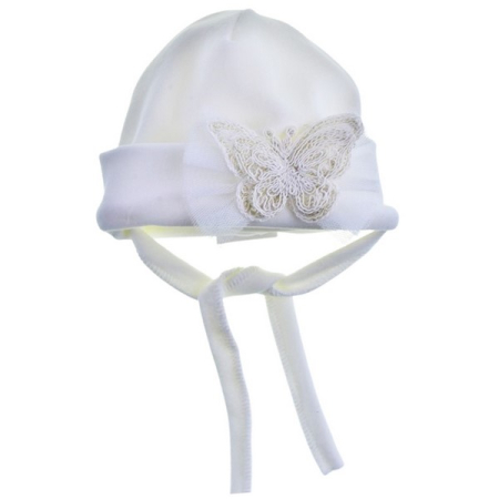 Caciuli fete - Caciula din catifea si bumbac, cu 2 straturi, pentru fete, Mini Junior C1811A5-38, Alb