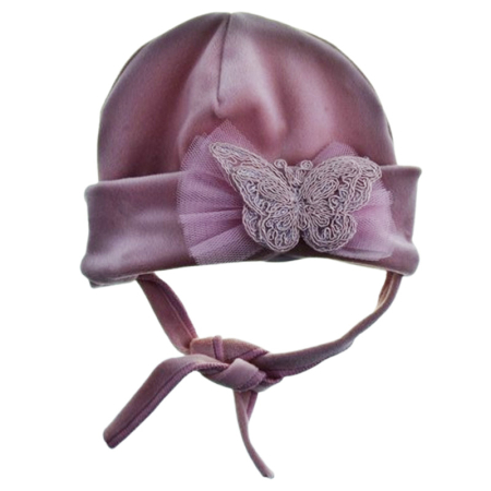 Caciuli fete - Caciula din catifea si bumbac, cu 2 straturi, pentru fete, Mini Junior C1811R-38, Roz