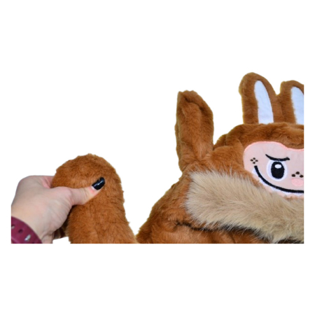 Caciula din plus, model Labubu, cu miscari din urechi, pentru copii, Mini Junior C3010M3-50, Maro [4]