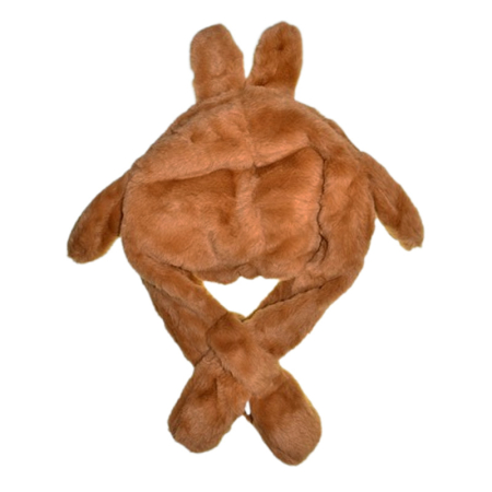 Caciula din plus, model Labubu, cu miscari din urechi, pentru copii, Mini Junior C3010M3-50, Maro [1]