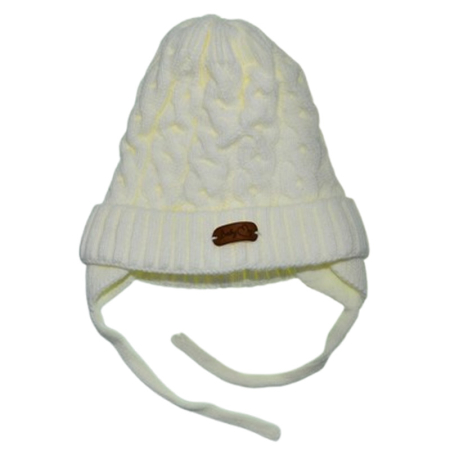 Căciuli băieți primăvară, toamnă și iarnă - Caciula groasa dubla, pentru copii, Mini Junior CMJ1812C-36, Crem