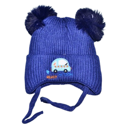 Caciuli si palarii de vara baieti - Caciula groasa, pentru baieti, Mini Junior CB1511B, Bleumarin