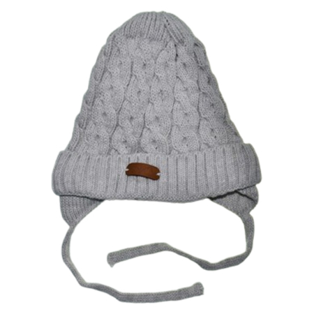 Căciuli băieți primăvară, toamnă și iarnă - Caciula groasa dubla, pentru copii, Mini Junior CMJ1812G-36, Gri