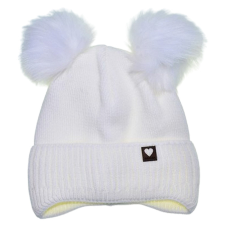 Îmbrăcăminte fete - Caciula groasa pentru fete, Mini Junior C0111A2-3, Alb