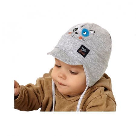Căciuli băieți primăvară, toamnă și iarnă - Caciula pentru baieti Mini Junior 46-067, Gri
