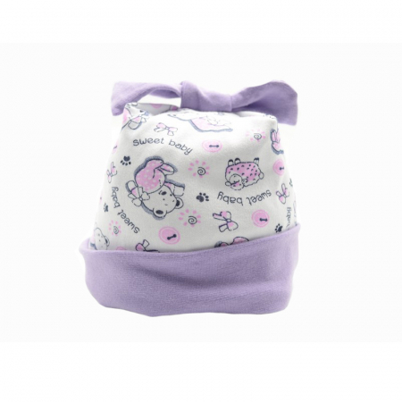 Caciuli fete - Caciula pentru fete Mic Pitic C11MV-42-cm, Mov