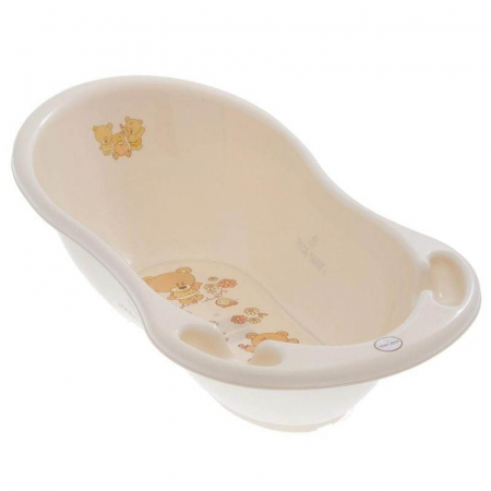 Cadite si suporturi bebelusi - Cadita de baie din plastic 102 cm Teddy Bear Tega Baby MS-005-118, Crem